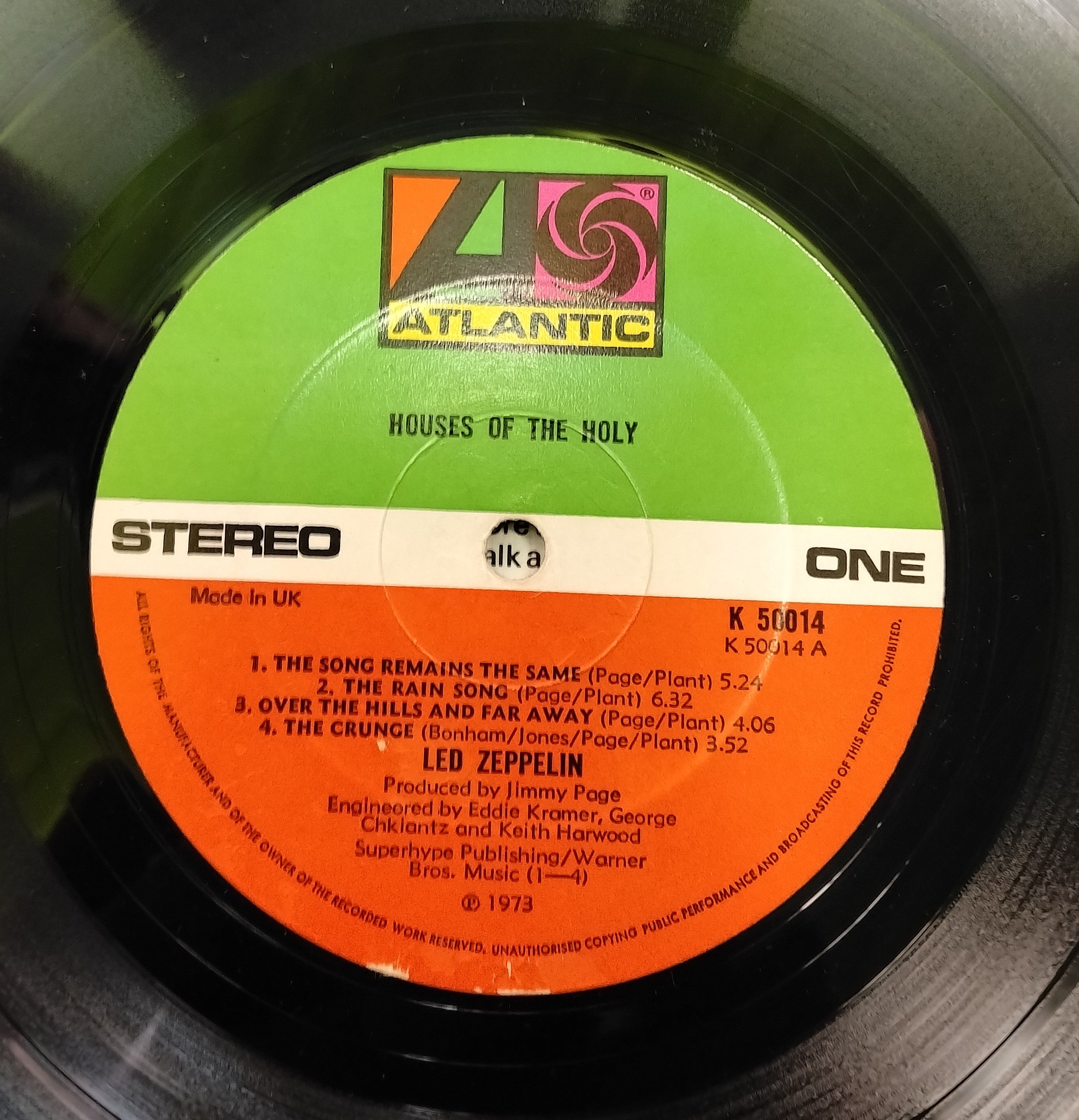 Led Zeppelin- Houses of the Holy First Pressing